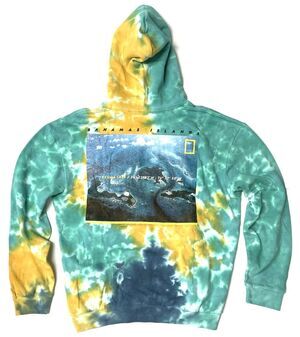 Bahamas Islands Hoodie Mens Size M Medium NAT GEO Tie Dye National Geographic